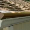The Cedar color is a great match to the light brown shades of roofing.